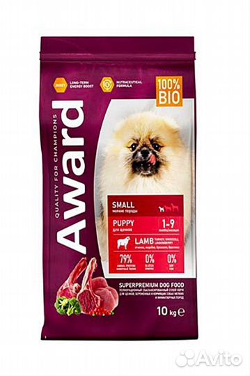 Корм award для щенков миниатюрных пород