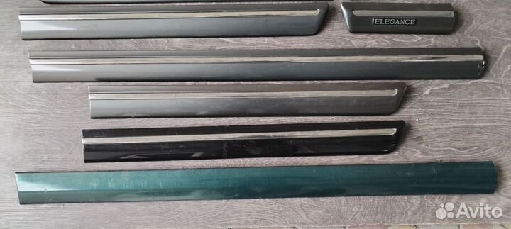 Молдинги боковые на mercedes w210