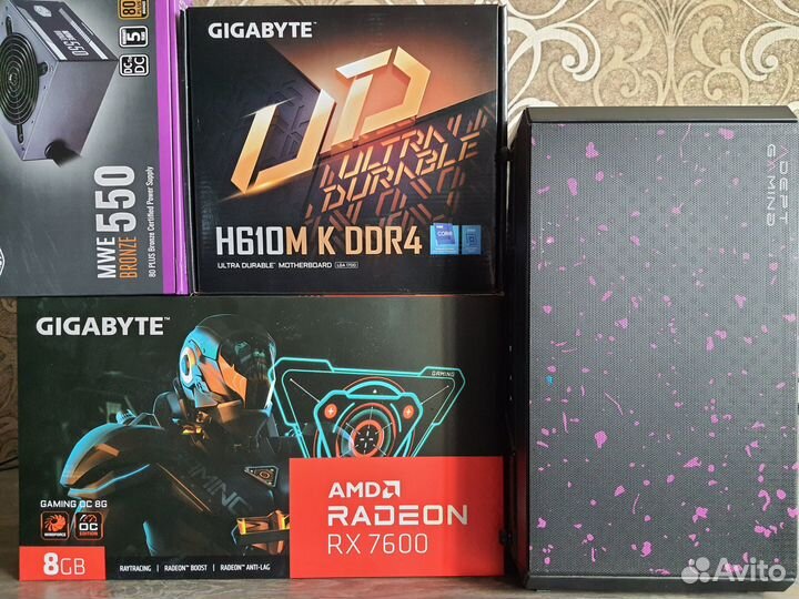 Игровой Пк Gigabyte RX7600 Gaming+Core i3 12100F