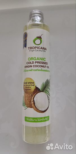 Тайское Кокосовое масло 100% Tropicana 100 мл