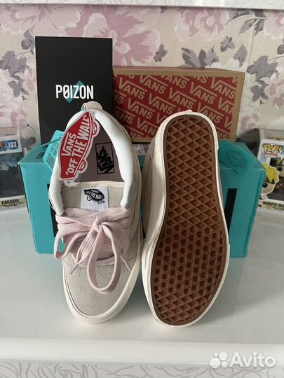 Vans knu skool cream white pink оригинал