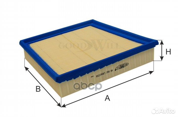 Фильтр воздушный jaguar/land rover F-pace/XE/X/RR