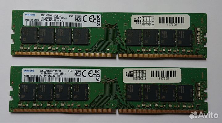 Память Samsung ddr4 32gb 3200 M378A4G43AB2-CWE