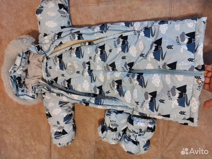 Зимний комбинезон трансформер 74-80