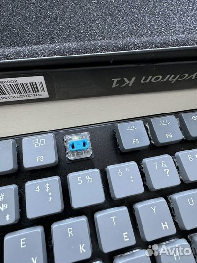 Клавиатура keychrone k1 v4, blue, low profile