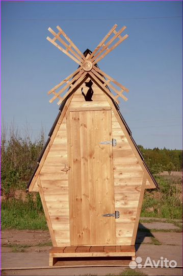 Дачный туалет деревянный ACC341