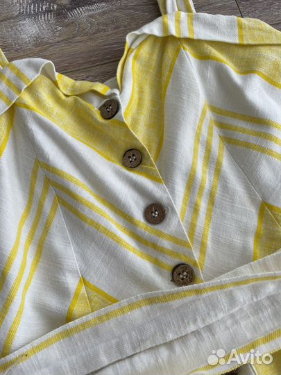 Летний льняной комбинезон mango