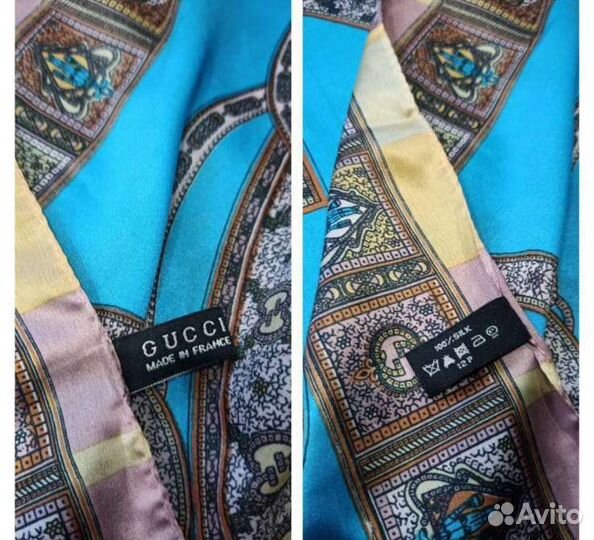 Палантин gucci гладкий шелк италия