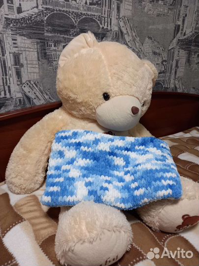 Детский вязаный плед. Новый