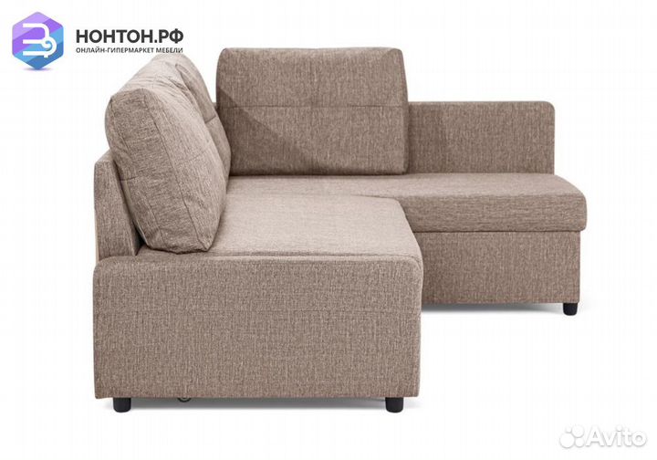 Диван угловой дельфин Поло бежевый