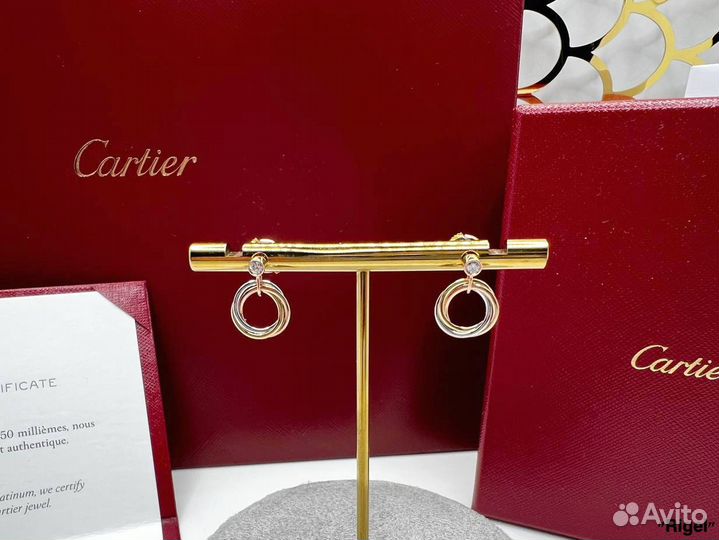 Серьги Cartier Trinity (мск)