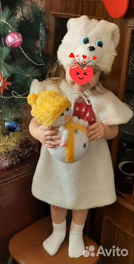 Новогодний костюм зайки для девочки