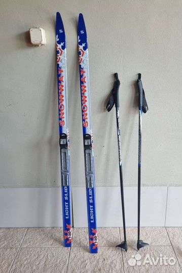 Лыжи 100-130 разные, шлем