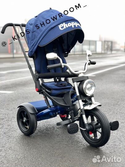 Велосипед коляска Chopper синий