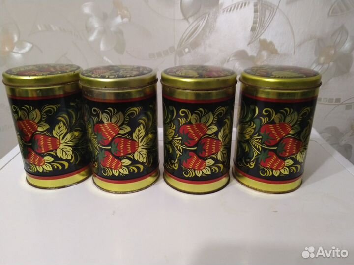 Жестяные банки СССР 1л. Набор из 3 шт
