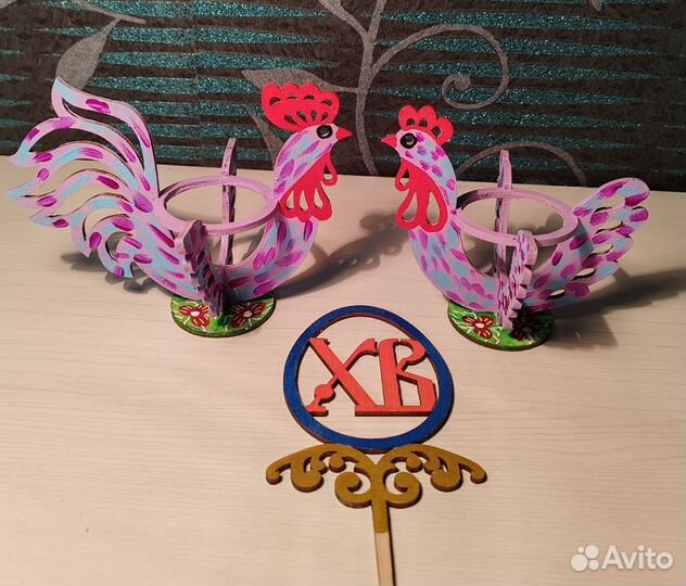 Петушки для яиц на пасху