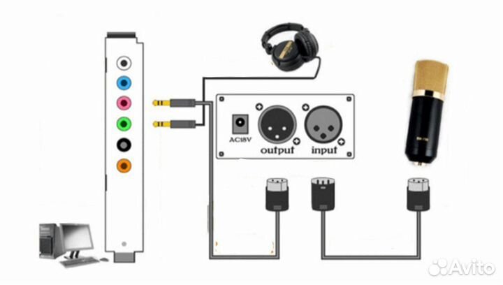 Студийный микрофон BM-800 со стойкой пантографом