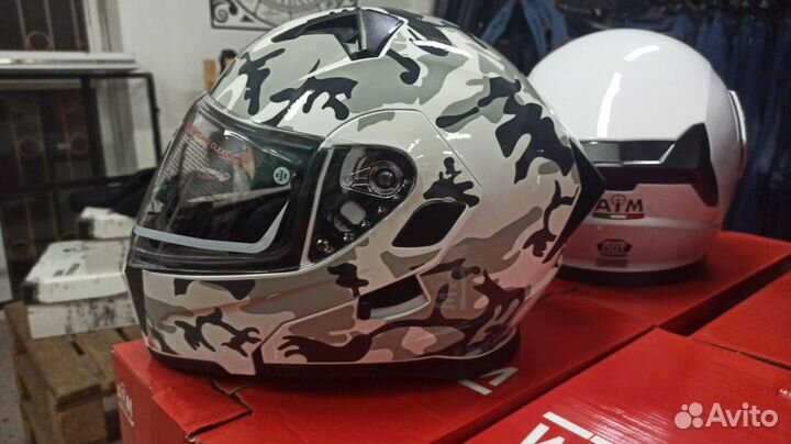 Снегоходный шлем AiM JK906 Camouflage