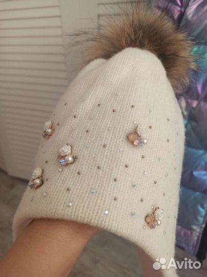 Шапка зимняя для девочки, 52 -54