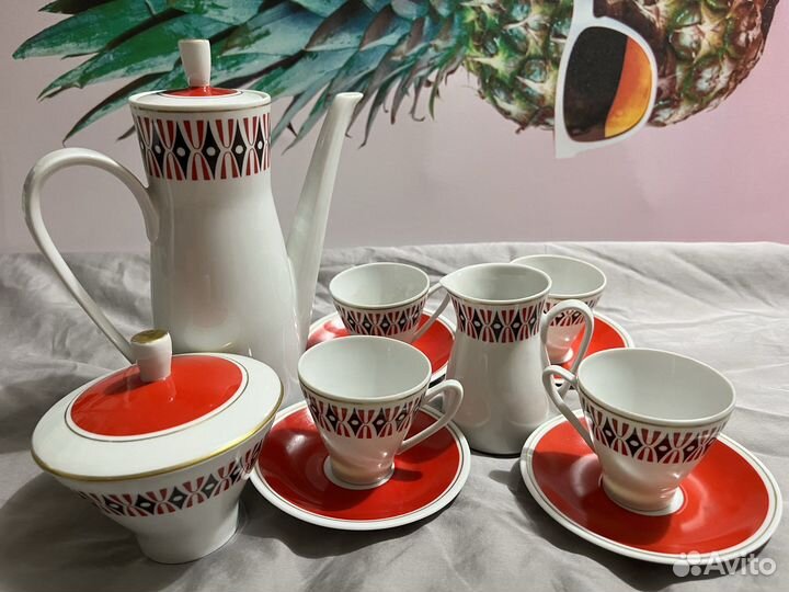 Сервиз кофейный freiberger porzellan, гдр