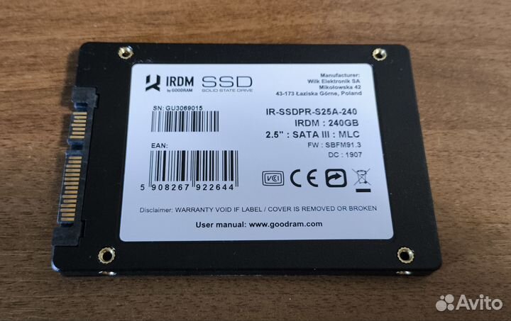 SSD 240 Гб SATA III MLC 3D IR-ssdpr-S25A-240