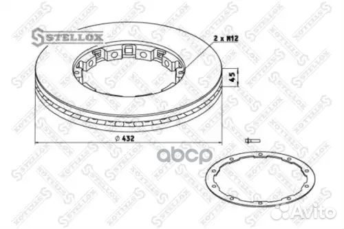 85-00758-SX диск тормозной 432x45x217 с монтаж