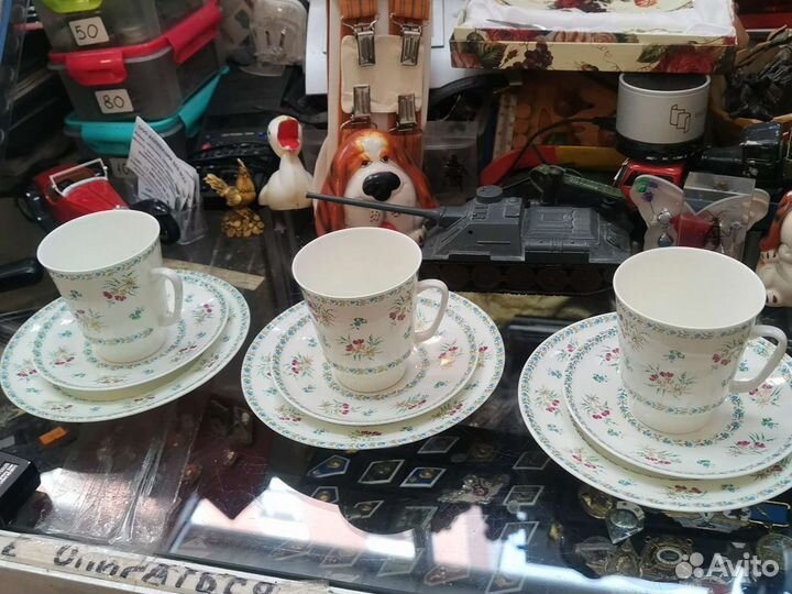 Чашка с блюдцем лфз костяной фарфор