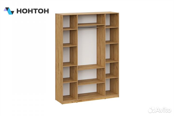 Шкаф 4-х створчатый с 11-ю полками Тивина дуб золотой