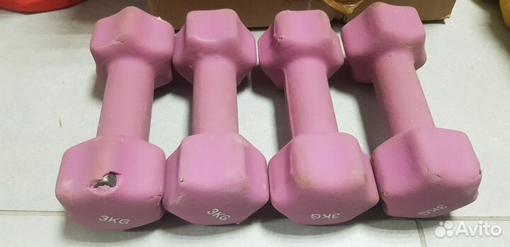 Гантели обрезиненные