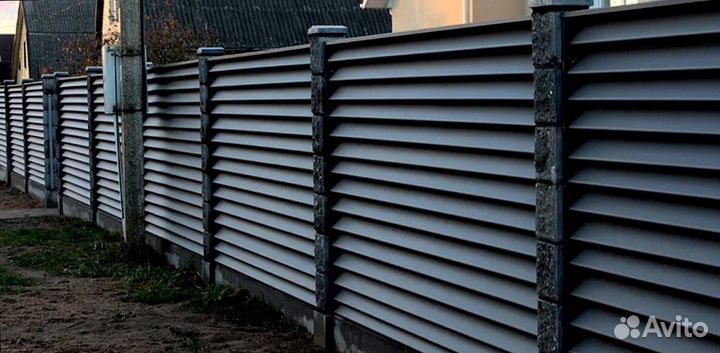 Забор металлический, калитки цена