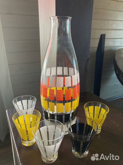 Набор графин и стопки СССР