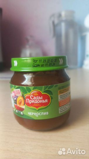 Фруктовое пюре, чернослив, груша