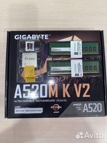 Комплект Ryzen 5 5500+ плата A520+ DDR4 16gb 3200