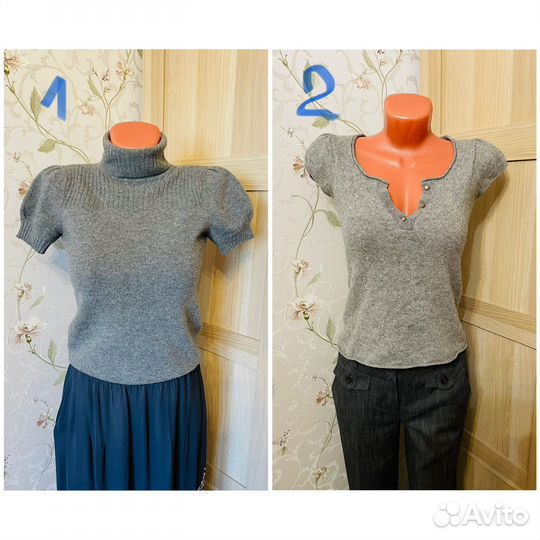Джемпер женский с коротким рукавом кашемир 40