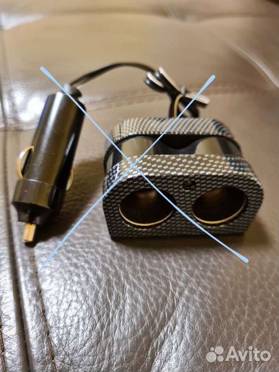 Автомобильная зарядка прикуриватель +USB кабель