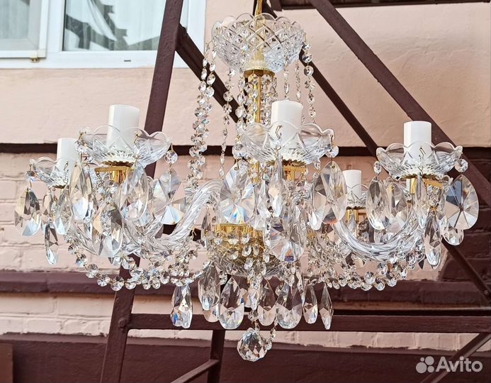 Люстра хрустальная чехословакия