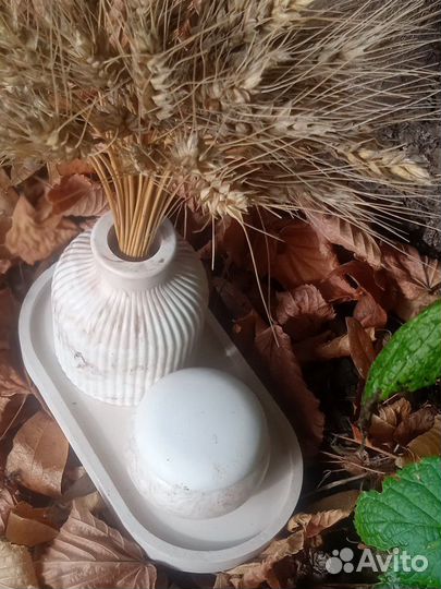 Подарочный набор свеча и ваза