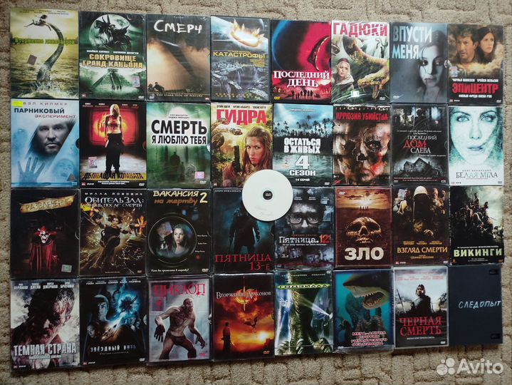 DVD диски с фильмами, цена за коробку - 33шт
