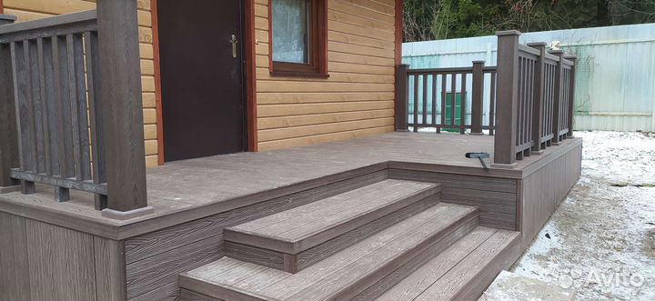 Монтаж террасной доски дпк