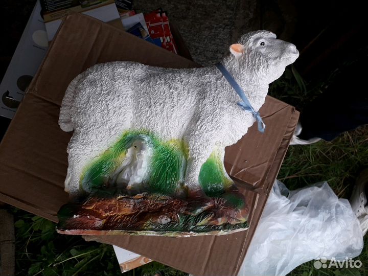 Барашки гипсовые на участок фигурки