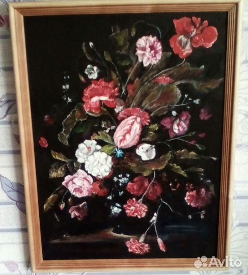 Картина маслом натюрморт цветы