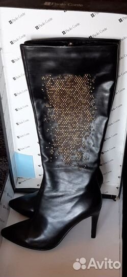 Сапоги кожаные женские