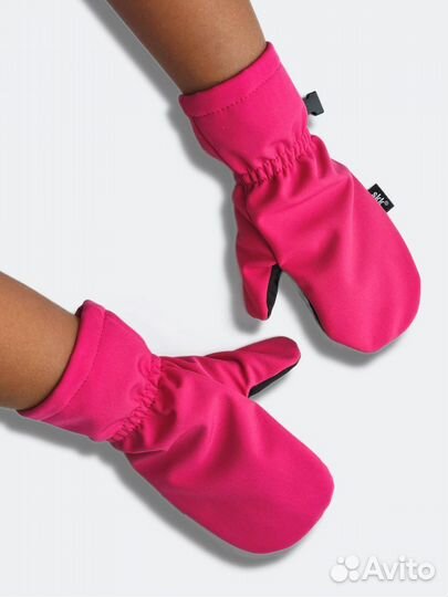 Варежки непромокаемые softshell детские