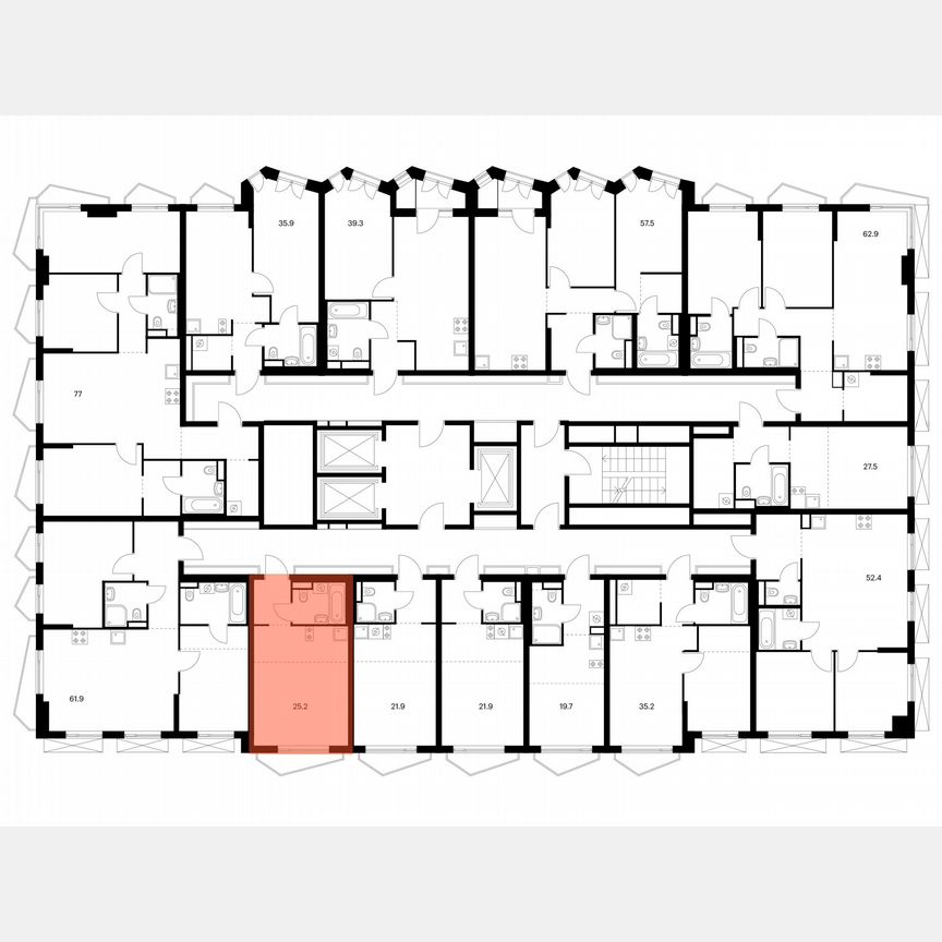 Квартира-студия, 25,2 м², 15/24 эт.