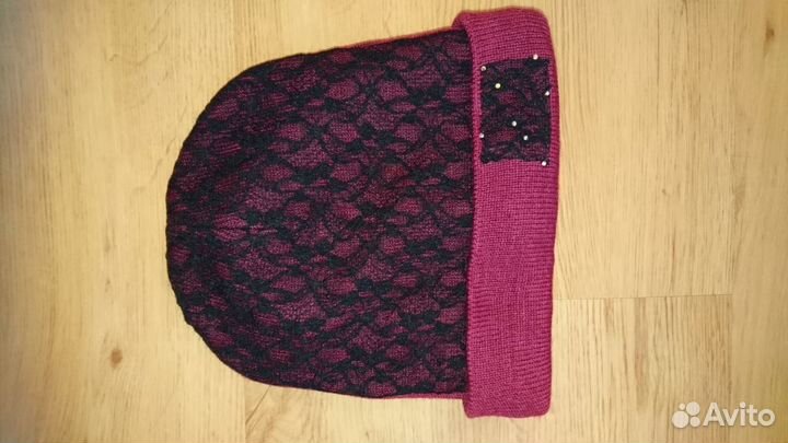 Шапка новая бордовая