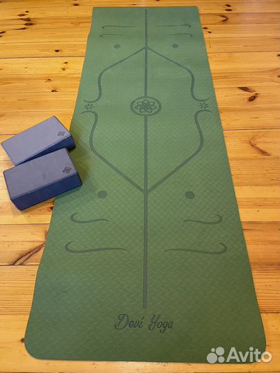 Коврик с блоками для йоги