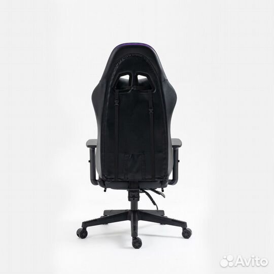 Игровое кресло черное кожзам