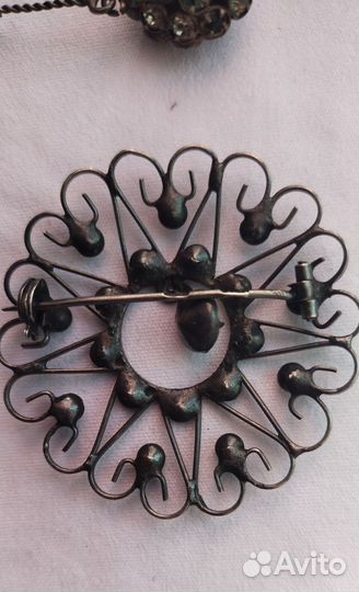 Брошь серебро 875 винтаж