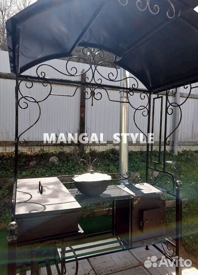 Мангал с крышей