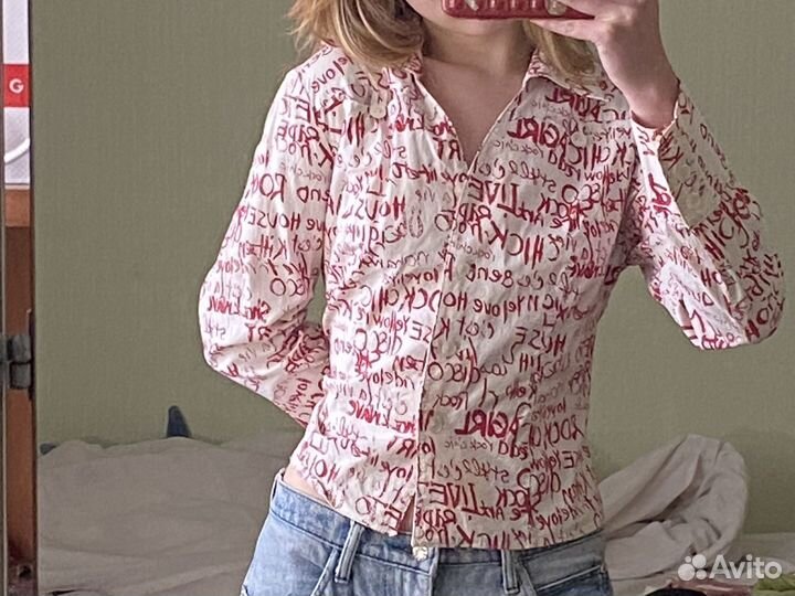 Ретро винтаж рубашка хлопок